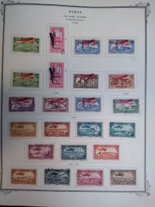 collection on pages Syria 1924-33 semipostals, airmails HI: CV $174