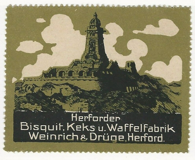 Bicut and Waffle Factory, Herford, Germany, Poster Stamp, Cinderella Label