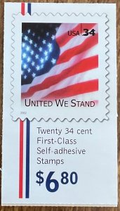 US #BK287 MNH Booklet of 20 #S1111 “Old Glory” Flag SCV $17.00 L42