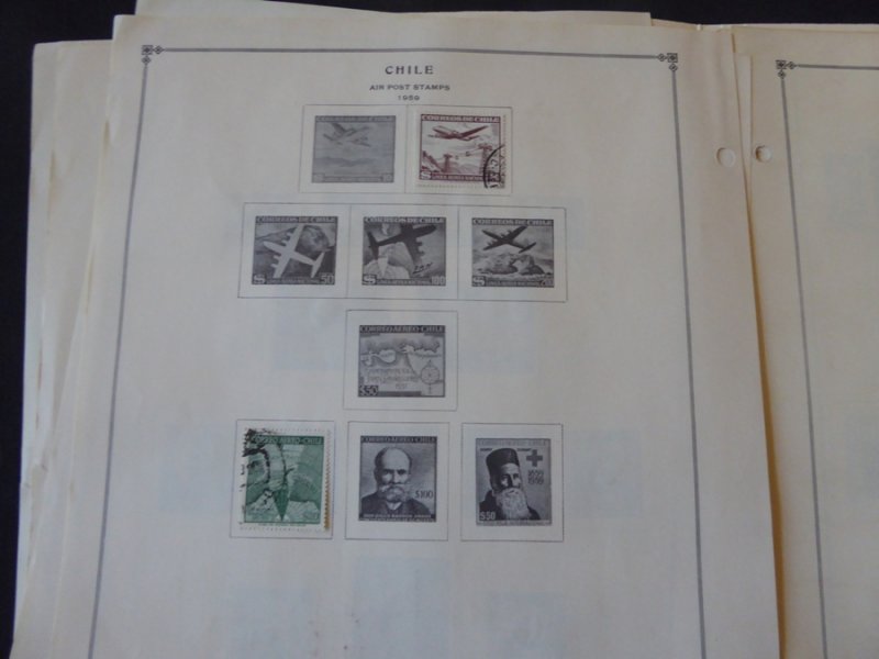 Chile 1949-1980 Mint/Used Stamp Collection on Album Pages
