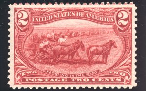 US 286 2c 1898 Trans-Mississippi Exposition Farming in the West NH F-VF