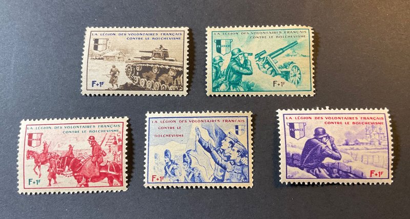 France Foreign Legion 1942 Complete Set Mint Never Hinged MNH !