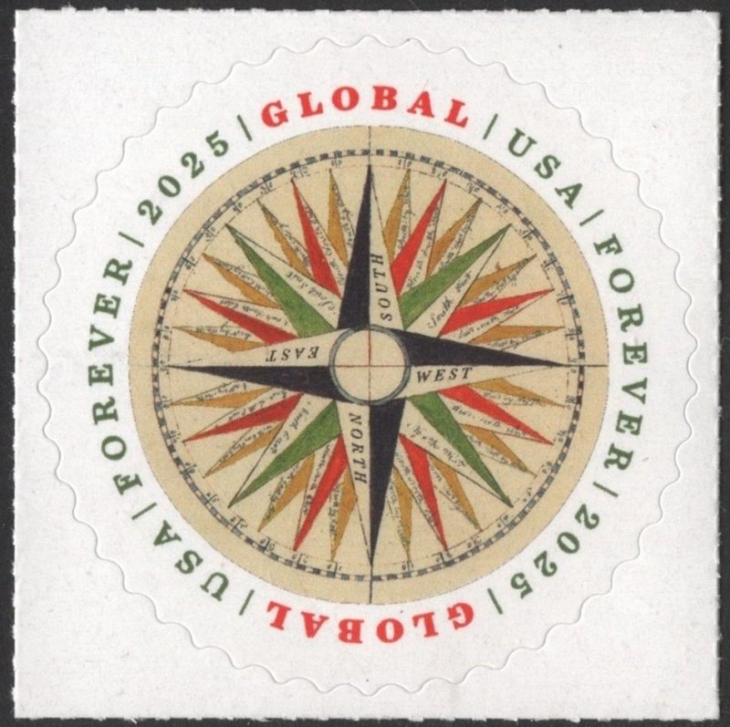 SC#5956 (Global Forever) 1794 Compass Rose Single (2025) SA