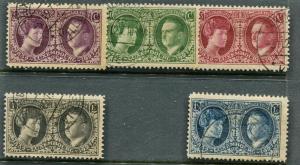LUXEMBOURG B 20-24 USED 1927 ROYAL COUPLE