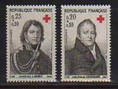 France MNH sc# B385-B386 Red Cross 10CV $0.70