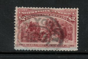 USA #242 Used Very Fine With New York Cancel