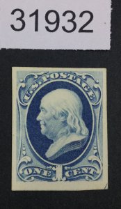US STAMPS #156p4 PROOF ON CARD  LOT #31932