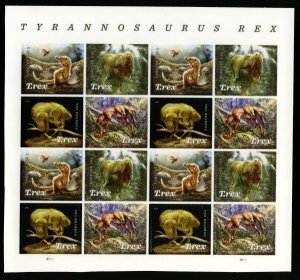 #5410 - 5413 T-REX SHEET,  VF/XF mint never hinged, FULL SHEET,   Super color...