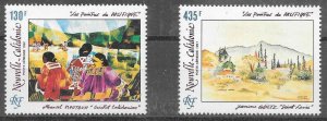 NEW CALEDONIA SG933/4 1991 PACIFIC PAINTINGS SET MNH