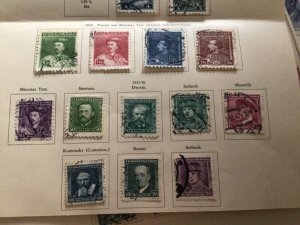 Czechoslovakia stamps on folded page  A11788