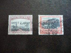 Stamps - South Africa - Scott# 26a,27a - Used Part Set of 2 Stamps