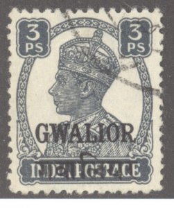 India- Convention States, Gwallior, Scott #100, Used