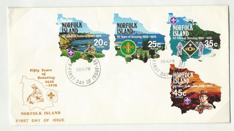 Norfolk Island    FIRSR DAY COVER  sc  231 - 234