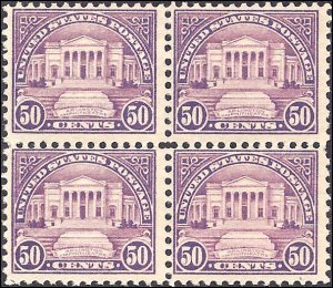 570 Mint,OG,H/NH... Block of 4... SCV $242.50... 3-NH, Top left LH