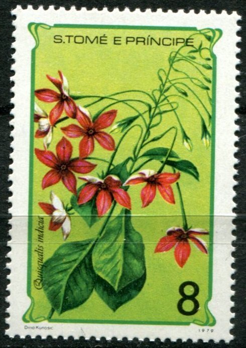 Sao Tome & Principe Sc#503a MNH, 8d multi, Flowers (1979) (1979)