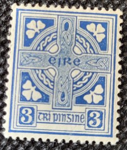 Ireland, 1922-23, Celtic Cross, #70, 3p blue, MNH, SCV$7.25