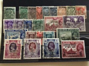 Burma mounted mint or used stamps A11536