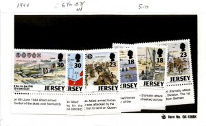 Jersey, Postage Stamp, #670-675 Mint NH, 1994 World War 2 (AB)