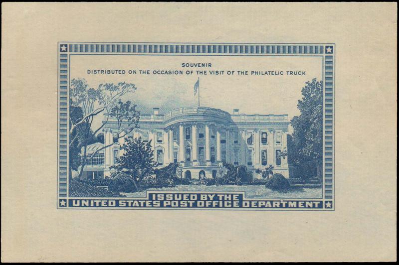 United States Scott Post Office Souvenir Sheet Unused no gum as issued.