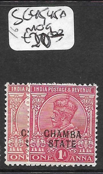 INDIA CHAMBA  (P2409B) KGVI  1A  SG 45, 45A  MOG