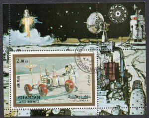 Sharjah 1972 - Space - Apollo Astronauts - Used Souvenir Sheet