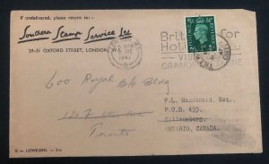 1947 London England Advertising Cover To Toronto Canada