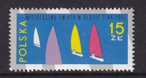 Poland    #1332   MNH  1965  yachts  stamp from sheet  15z