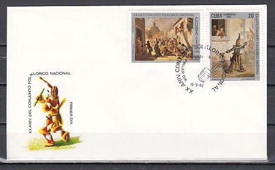 Cuba, Scott cat. 2540-2541. Folklore issue. First day cover.