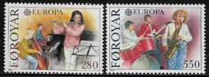 Faroe Is #125-6 MNH Set - Europa - Music