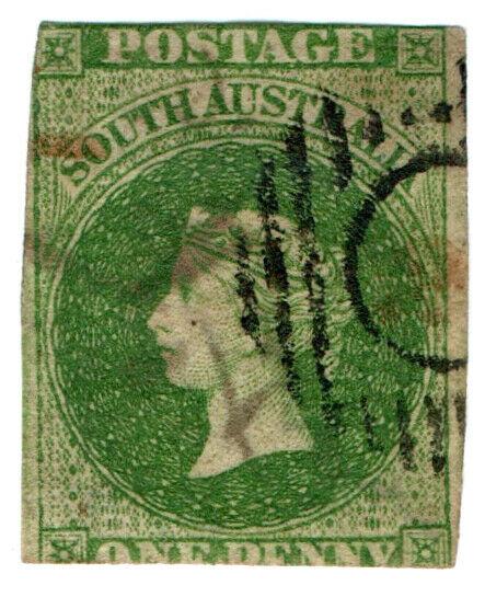 (I.B) Australia - South Australia Postal : 1d Green (SG 5)