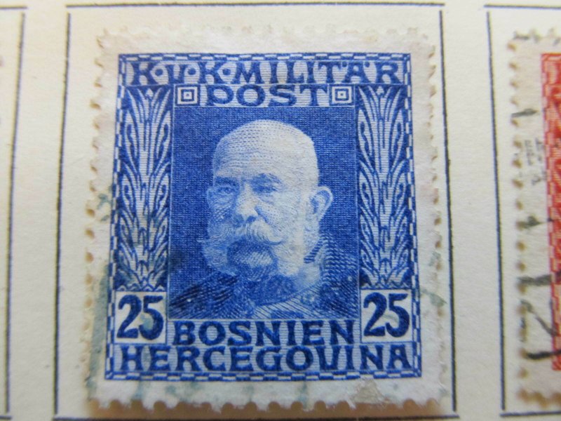 Bosnia & Herzegovina 1912-14 25h fine used stamp A13P17F36