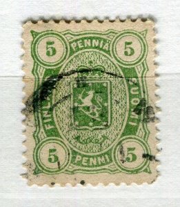 FINLAND; 1885 early classic issue fine used 5p. value