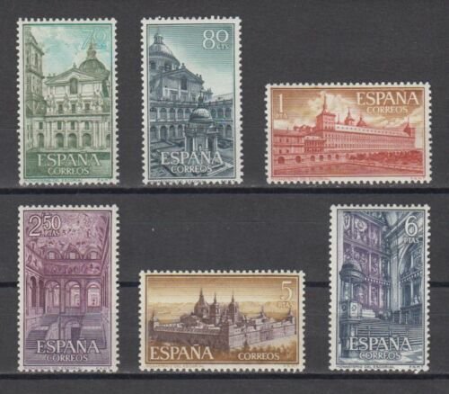 Spain 1961 Full Set El Escorial Monastery Sc#1021-1026 MNH Luxe