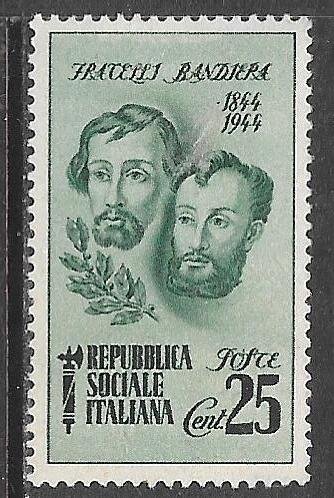 Italian Social Republic 32: 25c Bandiera Brothers, unused, NG, VF
