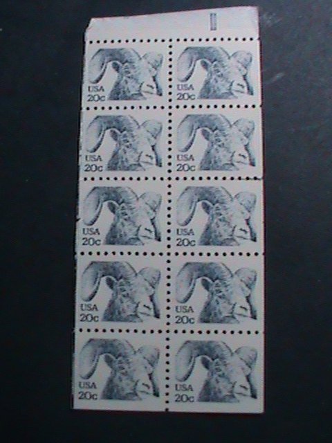 ​UNITED STATES-1982-SC# 1949a -GOAT MNH -BOOKLET PANE- 10 STAMPS- VF VERY FINE
