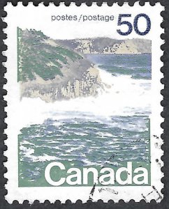 Canada #598 50¢ Seashore (1972). Type I. Perf. 12 1/2 x 12. Used.