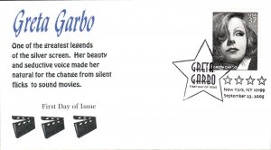 #3943 Greta Garbo Unknown FDC