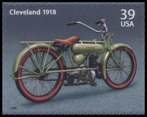 US 4086 American Motorcycles Cleveland 1918 39c single (1 stamp) MNH 2006