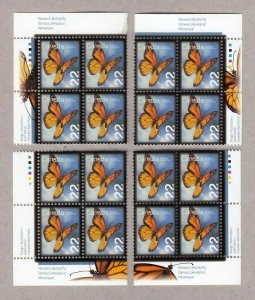 MONARCH BUTTERFLY = set of 4 PB = definitive Canada 2014 #2708 MNH