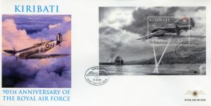 Kiribati Aviation Stamps 2008 FDC RAF Royal Air Force 90 Dambusters 1v M/S