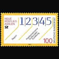 GERMANY 1993 - Scott# 1777 New Postal Codes Set of 1 NH