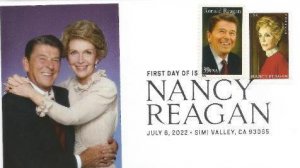 Nancy Reagan Memorial  FDC Crown cachet #2; excellent condition unaddressed