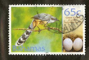 BAHAMAS 1016 USED SCV $2.00 BIN .80 BIRDS