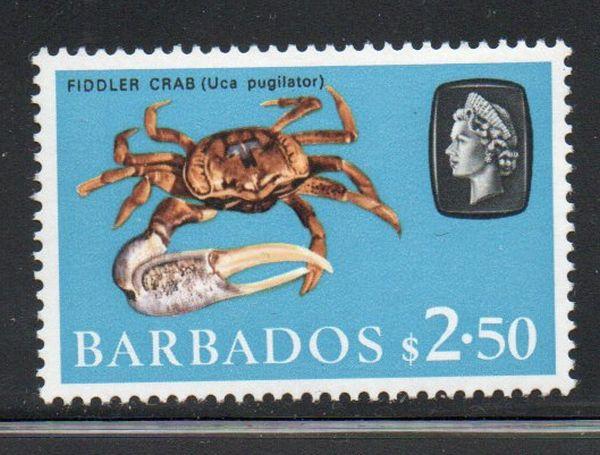 Barbados Sc 280 1965 $2.50 Crab stamp mint NH