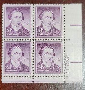 US 1052 plate block M/NH/VF