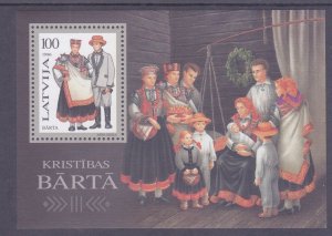 Latvia 416 MNH 1996 100s Barta Traditional Costume Souvenir Sheet