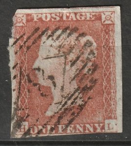 Great Britain 1841 Sc 3 used num 8 (London) cancel