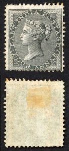 India SG45 4a Black No WMK M/M a bit grubby (hinge remainder) Cat 1000