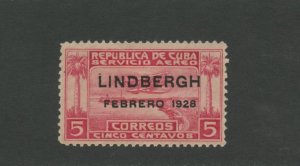 CUBA C2, 1928 LINDBERGH, MINT, LH (cu858h)