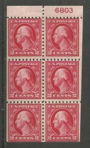 #425e Washington booklet pane Mint Hinged #6803